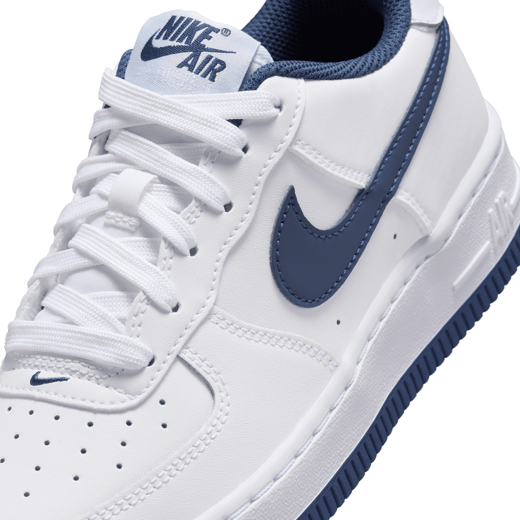 Big Kids' Nike Air Force 1 "White Football Grey Midnight Navy"