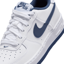 Load image into Gallery viewer, Big Kids' Nike Air Force 1 "White Football Grey Midnight Navy"
