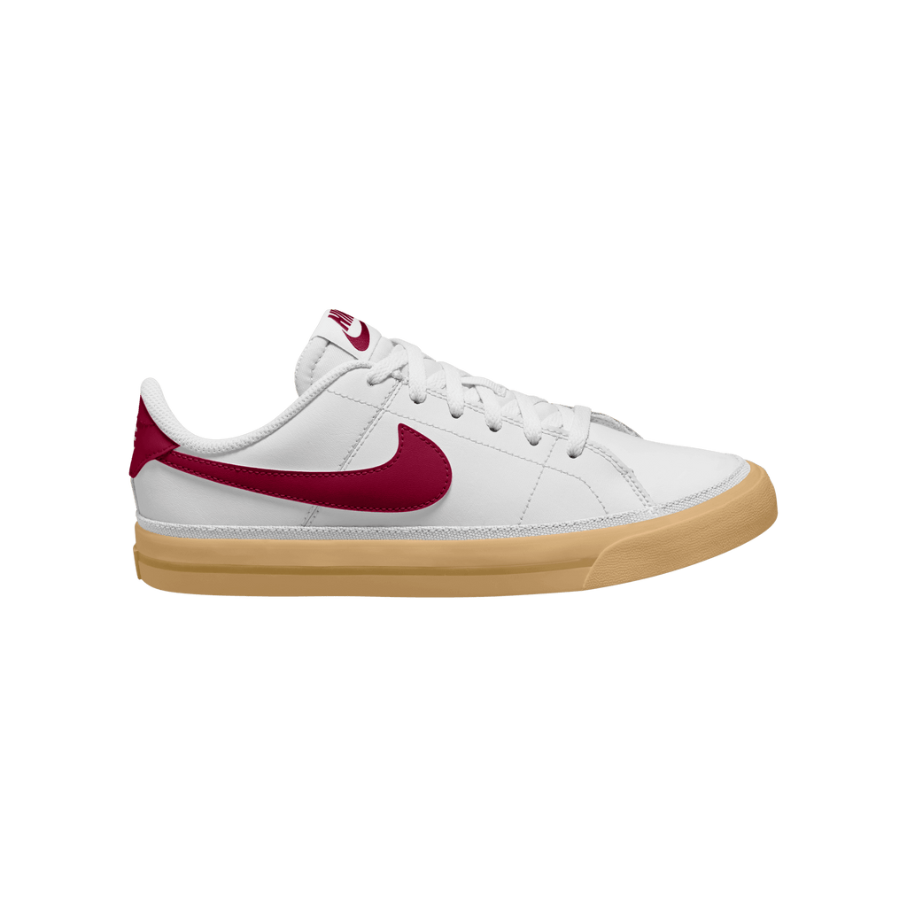 Big Kids' Nike Court Legacy "White Team Red Gum"