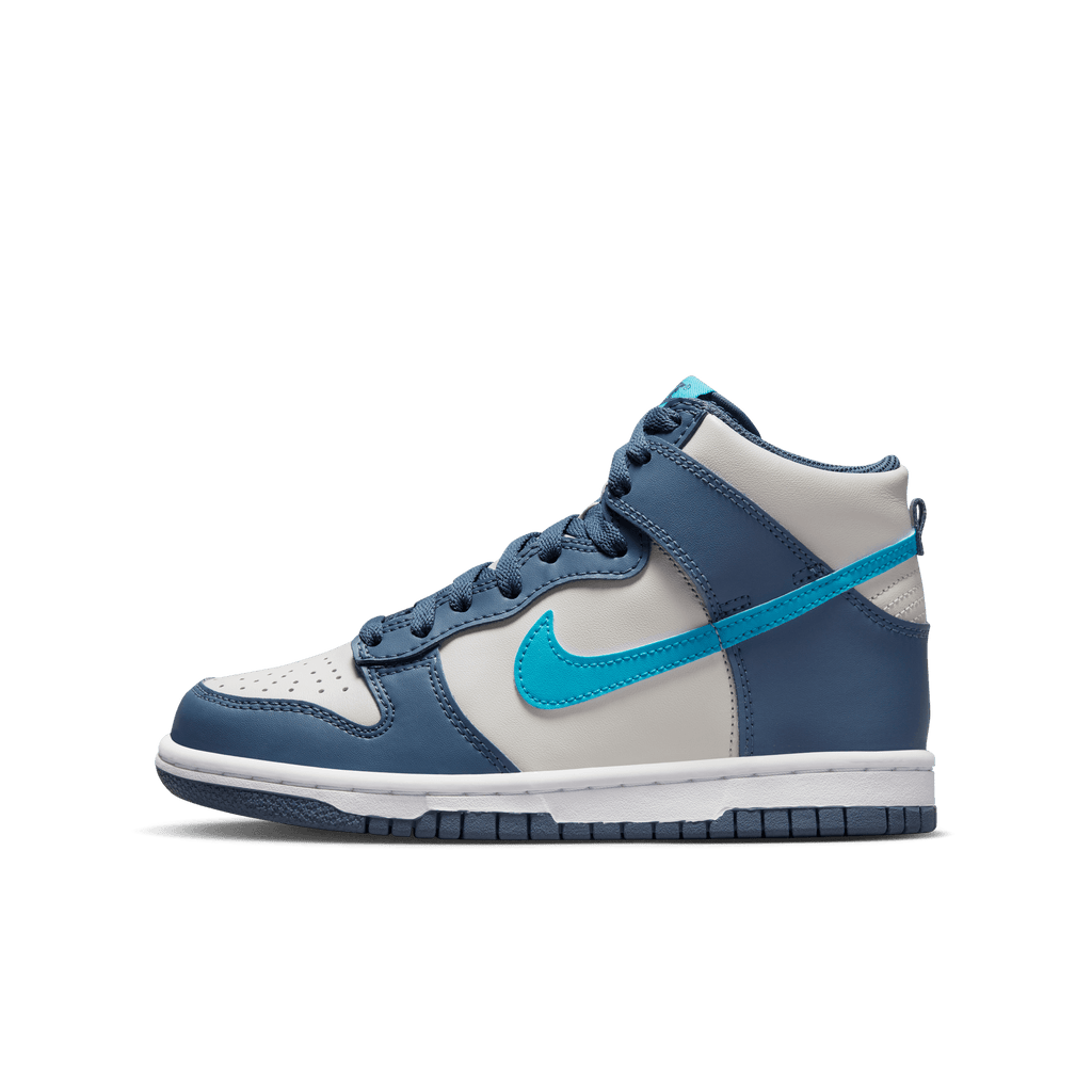 Big Kids' Nike Dunk High "Light Bone Diffused Blue"