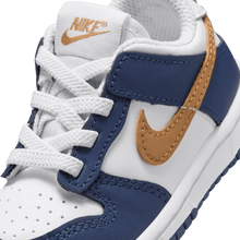 Load image into Gallery viewer, Baby/Toddler Nike Dunk Low "Midnight Navy Wheat"