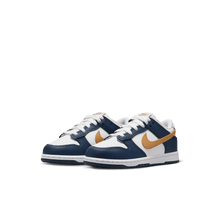 Load image into Gallery viewer, Little Kids' Nike Dunk Low "Midnight Navy Wheat"