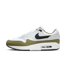 Load image into Gallery viewer, Men's Nike Air Max 1 "White Black Medium Olive"