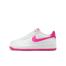Load image into Gallery viewer, Big Kids' Nike Air Force 1  "White Laser Fuchsia"
