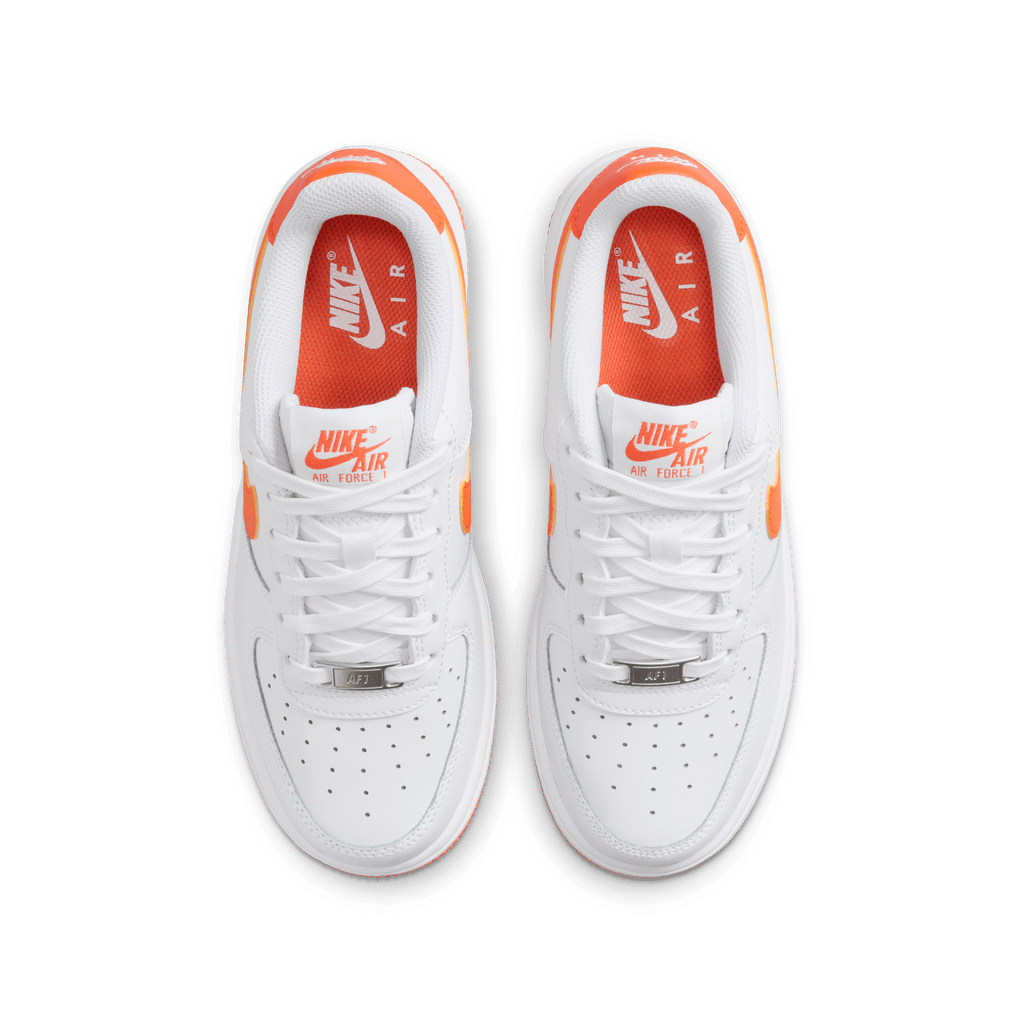 Big Kids' Nike Air Force 1  "White Safety Orange"