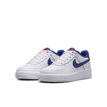 Load image into Gallery viewer, Big Kids' Nike Air Force 1 "White Deep Royal Blue"
