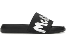 Load image into Gallery viewer, Alexander McQueen Grafitti Logo Slide Black White