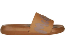Load image into Gallery viewer, Alexander McQueen Pool Slide Graffiti Logo Brown