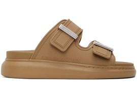 Alexander McQueen Tan Rubber Hybrid Slide Brown (Women's)