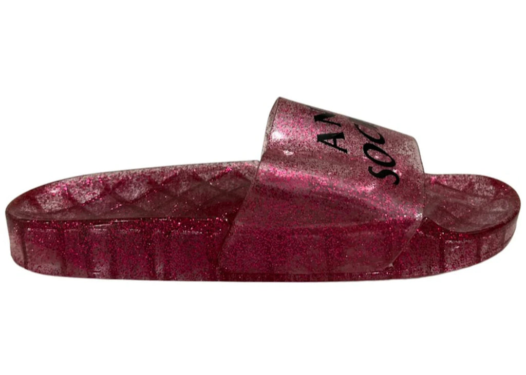 Anti Social Social Club Slide Everything Glitters at the Beginning Pink
