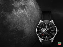 Load image into Gallery viewer, Tag Heuer Aquaracer Calibre 5 Moon Black Dial Black Nylon Strap Watch for Men - WAY201J.FC6370