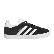 Load image into Gallery viewer, adidas Gazelle Core Black Cloud White Gold Metallic (PS)