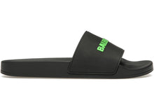 Load image into Gallery viewer, Balenciaga Pool Slide Black Fluo Green