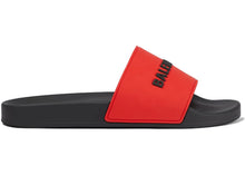 Load image into Gallery viewer, Balenciaga Pool Slide Blood Red Black
