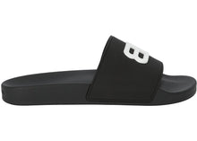 Load image into Gallery viewer, Balenciaga Pool Slides 3D BB Logo White Black