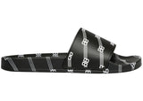 Balenciaga Pool Slides All Over Logo Black