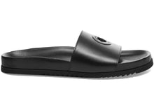Load image into Gallery viewer, Burberry x Pop Trading Company Melroy Leather Slide Black