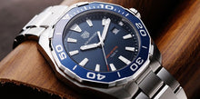 Load image into Gallery viewer, Tag Heuer Aquaracer Blue Dial Silver Steel Strap Watch for Men - WAY101C.BA0746