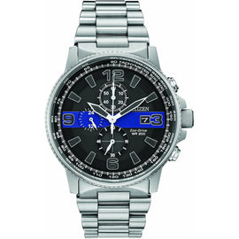 Citizen Men's Watch Chronograph 200M WR Eco Drive CA0291-SBA Sergeants Benevolent Association NYPD