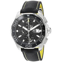 Load image into Gallery viewer, Tag Heuer Aquaracer Automatic Chronograph Black Dial Black Nylon Strap Watch for Men - CAY211A.FC6361
