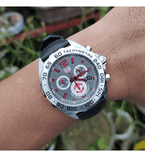 Load image into Gallery viewer, Tag Heuer Formula 1 Manchester United Special Edition Grey Dial Black Silicone Strap Watch for Men - CAZ101M.FT8024