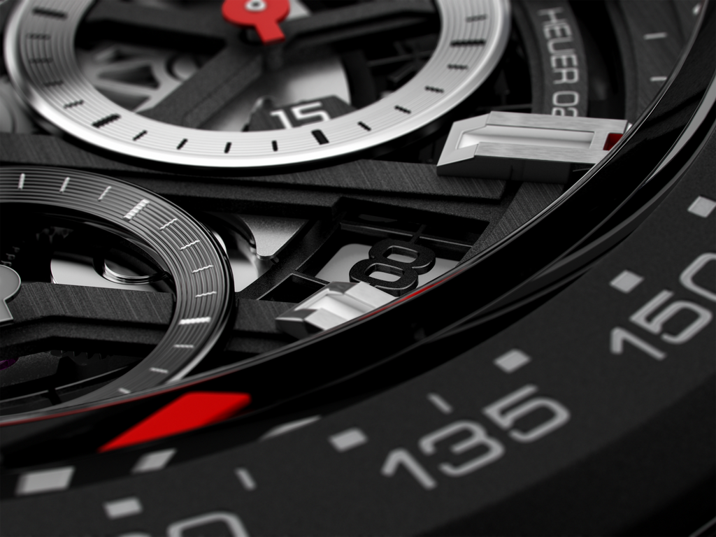 Tag Heuer Carrera Automatic Chronograph Black Dial Black Rubber Strap Watch for Men - CBG2A90.FT6173