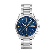 Load image into Gallery viewer, Tag Heuer Carrera Automatic Chronograph Blue Dial Silver Steel Strap Watch for Men - CBK2115.BA0715