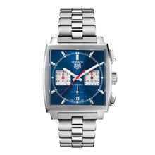 Load image into Gallery viewer, Tag Heuer Monaco Automatic Chronograph Blue Dial Silver Steel Strap Watch for Men - CBL2111.BA0644
