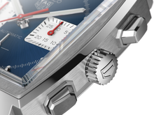 Load image into Gallery viewer, Tag Heuer Monaco Automatic Chronograph Blue Dial Silver Steel Strap Watch for Men - CBL2111.BA0644