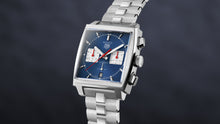 Load image into Gallery viewer, Tag Heuer Monaco Automatic Chronograph Blue Dial Silver Steel Strap Watch for Men - CBL2111.BA0644