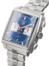 Load image into Gallery viewer, Tag Heuer Monaco Automatic Chronograph Blue Dial Silver Steel Strap Watch for Men - CBL2111.BA0644