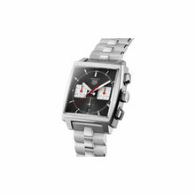 Load image into Gallery viewer, Tag Heuer Monaco Automatic Chronograph Black Dial Silver Steel Strap Watch for Men - CBL2113.BA0644