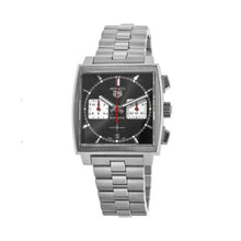 Load image into Gallery viewer, Tag Heuer Monaco Automatic Chronograph Black Dial Silver Steel Strap Watch for Men - CBL2113.BA0644