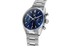 Load image into Gallery viewer, Tag Heuer Carrera Chronograph Blue Dial Silver Steel Strap Watch for Men - CBN2011.BA0642