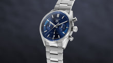 Load image into Gallery viewer, Tag Heuer Carrera Chronograph Blue Dial Silver Steel Strap Watch for Men - CBN2011.BA0642