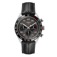 Load image into Gallery viewer, Tag Heuer Carrera Porsche Chronograph Special Edition Black Dial Black Leather Strap Watch for Men - CBN2A1F.FC6492