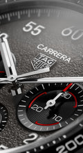 Load image into Gallery viewer, Tag Heuer Carrera Porsche Chronograph Special Edition Black Dial Black Leather Strap Watch for Men - CBN2A1F.FC6492