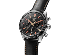 Load image into Gallery viewer, Tag Heuer Carrera Year of The Rabbit Automatic Chronograph Black Dial Black Leather Strap Watch for Men - CBN2A1L.FC6521