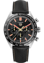 Load image into Gallery viewer, Tag Heuer Carrera Year of The Rabbit Automatic Chronograph Black Dial Black Leather Strap Watch for Men - CBN2A1L.FC6521