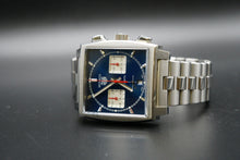 Load image into Gallery viewer, Tag Heuer Monaco Automatic Chronograph Blue Dial Silver Steel Strap Watch for Men - CBL2111.BA0644