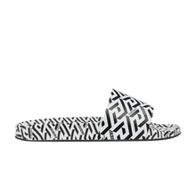 Load image into Gallery viewer, Versace La Greca Print Slide Black White