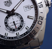 Load image into Gallery viewer, Tag Heuer Formula 1 Calibre 6 Automatic White Dial Silver Steel Strap Watch for Men - WAZ2013.BA0842