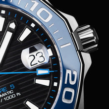 Load image into Gallery viewer, Tag Heuer Aquaracer Calibre 5 Automatic Black Dial Black Nylon Strap Watch for Men - WAY211B.FC6363