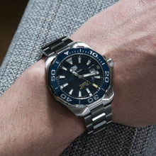 Load image into Gallery viewer, Tag Heuer Aquaracer Calibre 5 Blue Dial Silver Steel Strap Watch for Men - WAY211C.BA0928