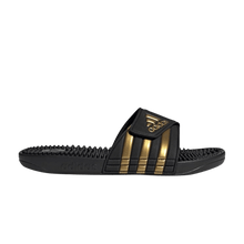 Load image into Gallery viewer, adidas Adissage Slides Core Black Gold Metallic