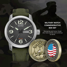 Load image into Gallery viewer, Citizen Men's Military Watch Commemorative Box Set BM8570-09E Personalized &amp; Engraved!