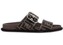 Load image into Gallery viewer, Fendi FF Double Band Slide Brown (Women's)