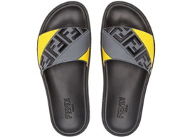 Fendi Slides Multicolor Grey Yellow
