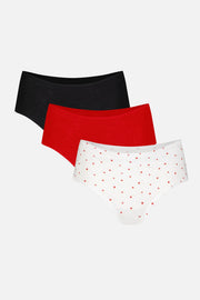 Cloud Cotton Boy Short in Black Cherry (Pack)