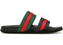 Load image into Gallery viewer, Gucci Agrado Grg Rubber Slide Black Blue Green Red